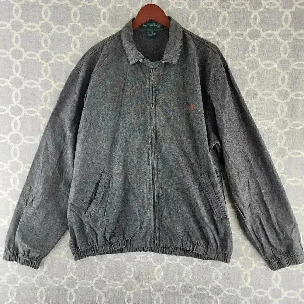 Vintage Knights of Round Table Full Zip Cotton Gray Jacket Men's XL